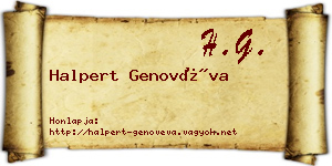 Halpert Genovéva névjegykártya